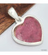 Pendentif coeur en Thulite rose 