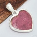 Pendentif coeur en Thulite rose 