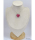 Pendentif coeur en Thulite rose 