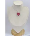 Pendentif coeur en Thulite rose - Pendentifs pierres naturelles