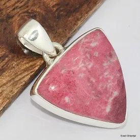 Pendentif triangulaire en Thulite rose - Pendentifs pierres naturelles