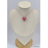 Pendentif triangulaire en Thulite rose
