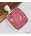 Pendentif carré en Thulite rose 