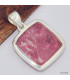 Pendentif carré en Thulite rose 