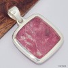 Pendentif carré en Thulite rose