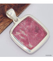 Pendentif carré en Thulite rose 