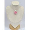 Pendentif rond Thulite rose pâle