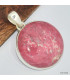 Pendentif Thulite rose forme ronde 