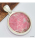Pendentif Thulite rose forme ronde 