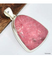 Pendentif Thulite rose forme cloche 