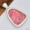 Pendentif Thulite rose forme cloche 