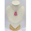 Pendentif Thulite rose forme cloche 