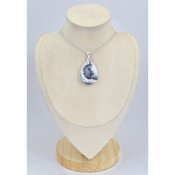 Gros pendentif goutte en Merlinite Bijoux en Opale Dendritique (Merlinite) SK5.6