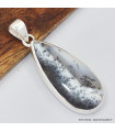 Pendentif goutte argent Merlinite Bijoux en Opale Dendritique (Merlinite) SK5.10