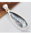Pendentif goutte argent Merlinite Bijoux en Opale Dendritique (Merlinite) SK5.10