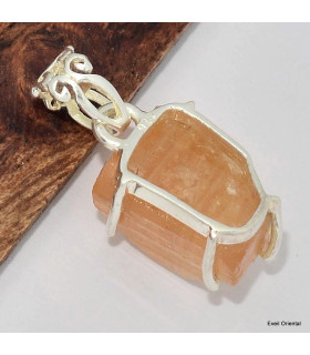 Pendentif authentique Topaze impériale détail bélière 