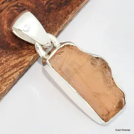 Pendentif authentique Topaze impériale serti clos - Bijoux en Topaze Impériale