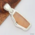 Pendentif authentique Topaze impériale serti clos - Bijoux en Topaze Impériale