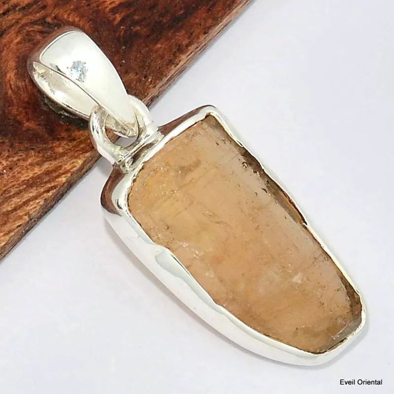 Pendentif vraie Topaze Impériale - Bijoux en Topaze Impériale