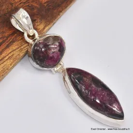 Pendentif Eudialyte 2 pierres - Pendentifs pierres naturelles