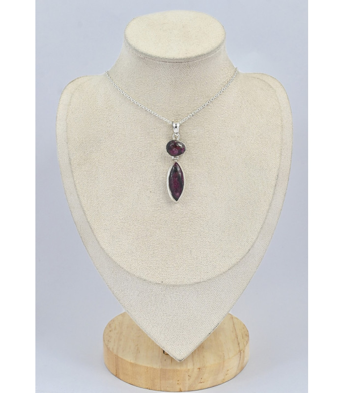 Pendentif Eudialyte 2 pierres Pendentifs pierres naturelles SK7.3