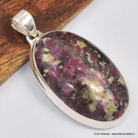 Pendentif argent Eudialyte oval - Pendentifs pierres naturelles