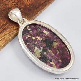 Pendentif argent Eudialyte oval - Pendentifs pierres naturelles
