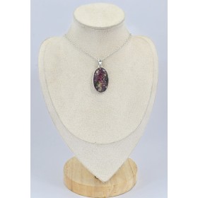 Pendentif argent Eudialyte oval Pendentifs pierres naturelles SK7.5