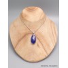 Pendentif argent oval Lapis Lazuli qualité AAA Bijoux en Lapis-lazuli LAM24.6