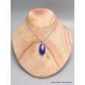 Pendentif argent oval Lapis Lazuli qualité AAA Bijoux en Lapis-lazuli LAM24.6