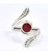 Bague argent Grenat facetté T 53 à 64
