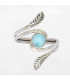 Bague Larimar motif feuille T 52 à 63 Bagues pierres naturelles SK41.1