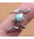 Bague Larimar motif feuille T 52 à 63 Bagues pierres naturelles SK41.1