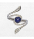 Bague Lapis Lazuli motif feuille T 54 à 64 Bagues pierres naturelles SK41.2