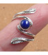 Bague Lapis Lazuli motif feuille T 54 à 64