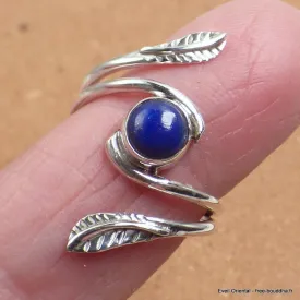 Bague Lapis Lazuli motif feuille T 54 à 64 - Bagues pierres naturelles
