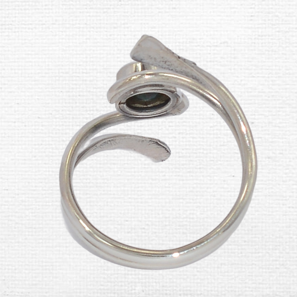 Bague Opale noire facettée feuilles T 53 à 64 Bagues pierres naturelles SK41.3