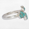 Bague 3 Turquoise Kingman taille ajustable Bagues pierres naturelles SK42