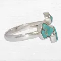 Bague 3 Turquoise Kingman taille ajustable - Bagues pierres naturelles