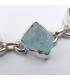 Bracelet argent Aigue-marine brute Bijoux en Aigue-marine XV67.1