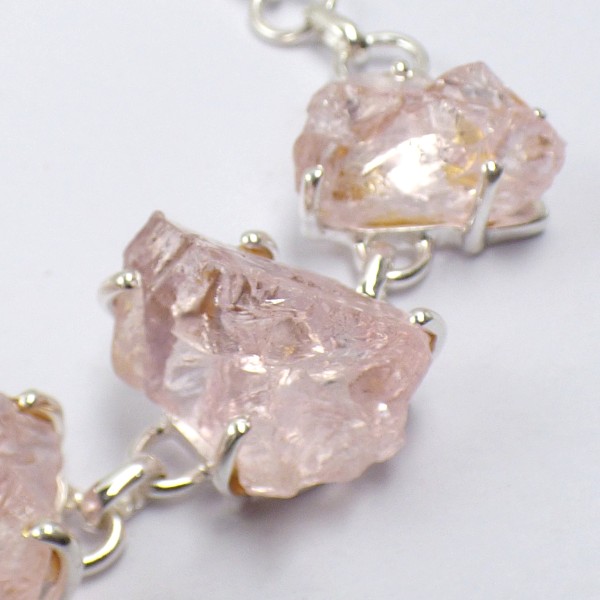 Bracelet Quartz rose brut 