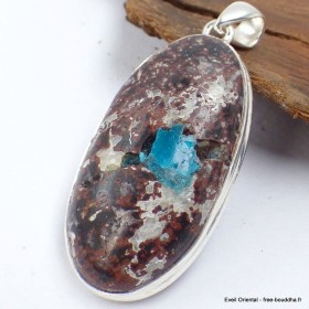 Gros Pendentif Cristal de Cavansite cabochon