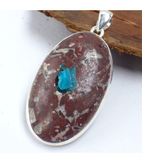 Pendentif Cavansite sur roche-mère