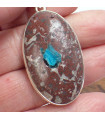 Pendentif Cavansite sur roche-mère 