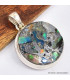 Pendentif rond Opale welo sur pyrite 