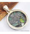 Pendentif rond Opale welo sur pyrite 