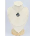 Pendentif rond Opale welo sur pyrite - Bijoux en Opale Ethiopienne