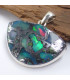 Pendentif semi-rond Opale welo sur pyrite 