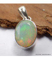 Pendentif goutte Opale Ethiopienne facettée 