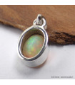 Pendentif goutte Opale Ethiopienne facettée 